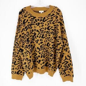 Sweet Lovely By Jen Boutique Leopard Sweater Size 1X/2X